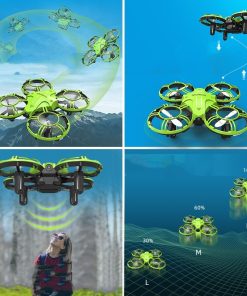 Alternative view of Small drone remote control airplane boy