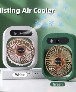Portable USB Misting Fan — 3-Speed Desktop Air Cooler