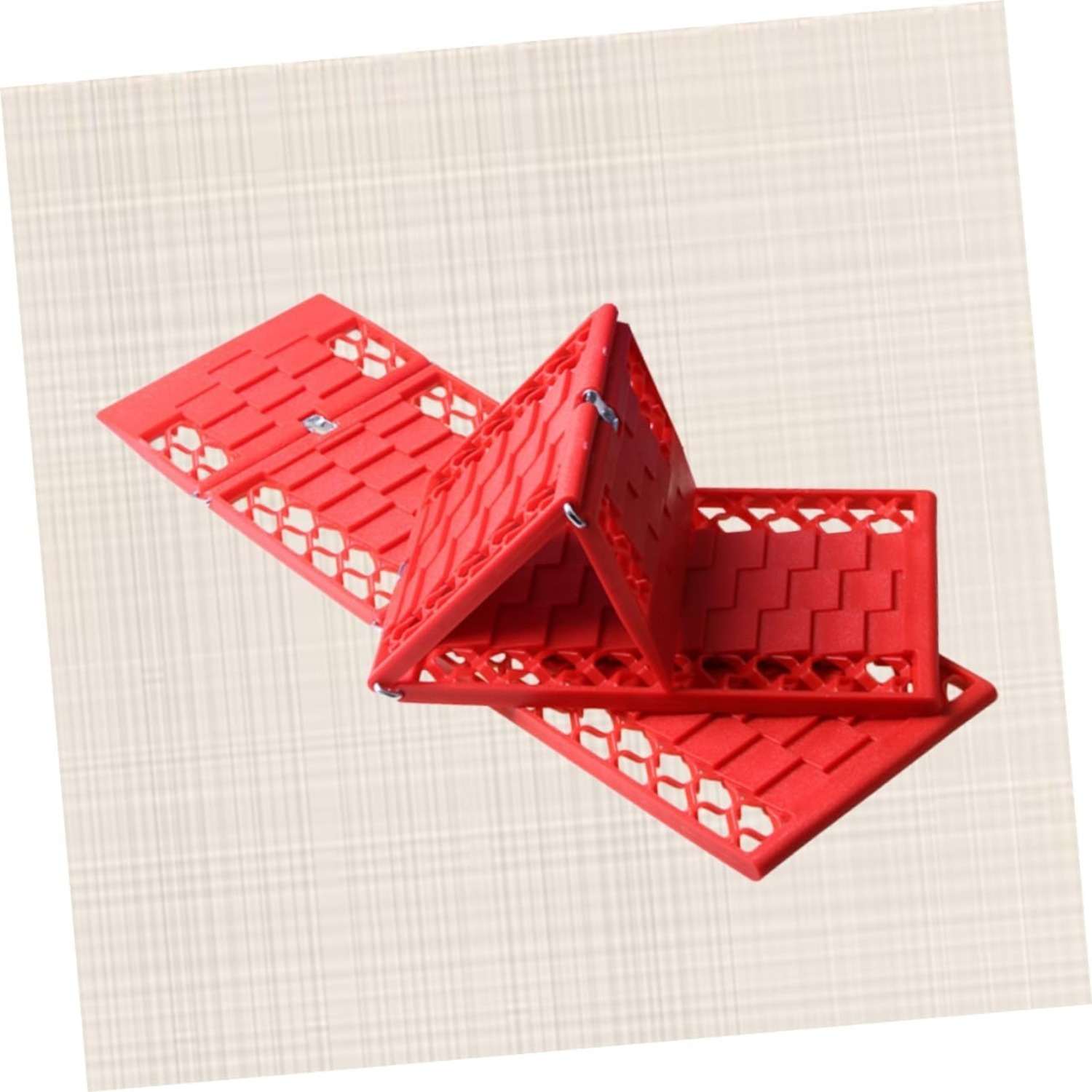 Red Snow Vehicle Folding Board, Red Foldable Recovery Mat For Snowmobiles, Sturdy Traction Aid For Stuck Vehicles,Emergency Board For Deep-Snow Rescue,Practical Recovery Board For Winter Adventure - Image 4
