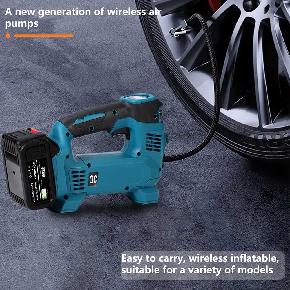 18V Cordless Portable Tire Inflator 830kPa Digital Electric Air Compressor Pump Body With Auto Stop And LED Light - Image 6
