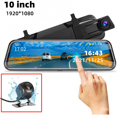Front and Rear Dual Recording Rear View Mirror Dash Cam - Image 9