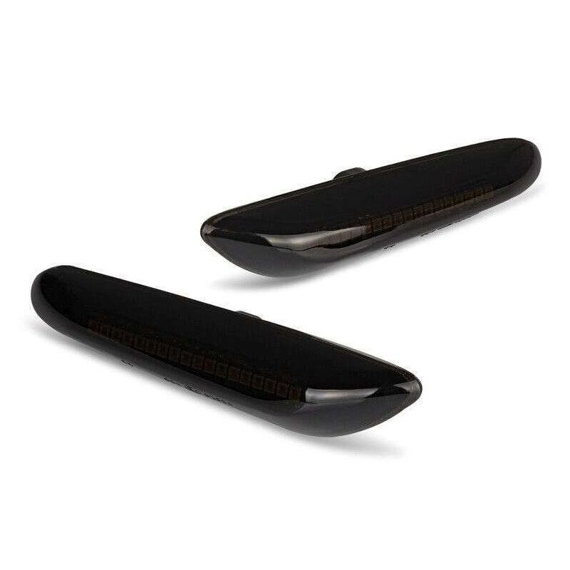 2Pcs Black Smoked Lens LED Side Indicator Marker Lights Dynamic Sequential Turn Signal 12V - Image 3