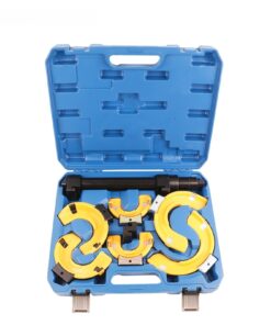 Alternative view of Universal MacPherson Coil Spring Compressor Set 1050kg Capacity With 3 Pairs Interchangeable Jaws And Protective Covers