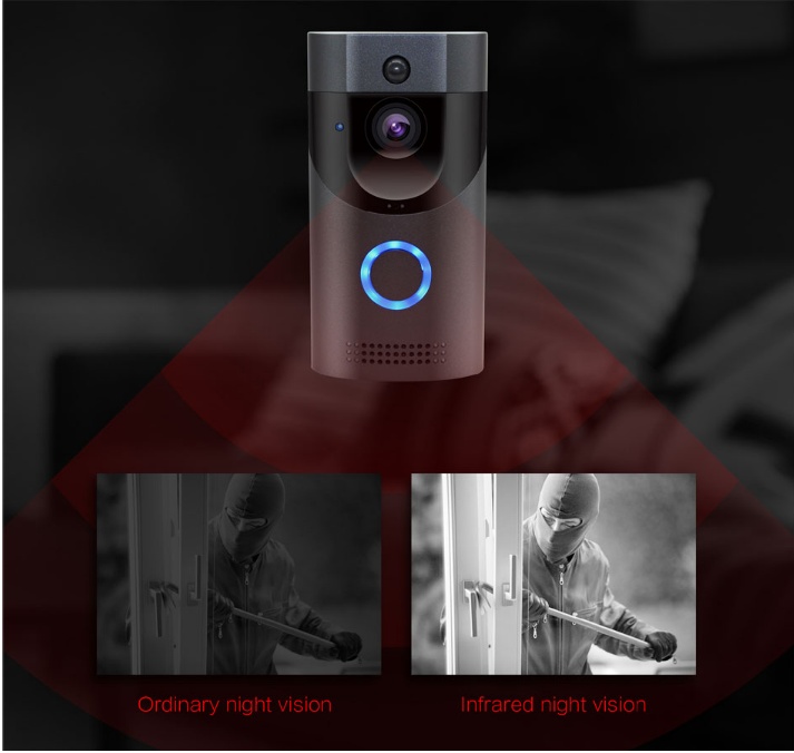 Home alarm smart wifi video doorbell wireless video intercom doorbell mobile phone remote video sea H1 program - Image 4