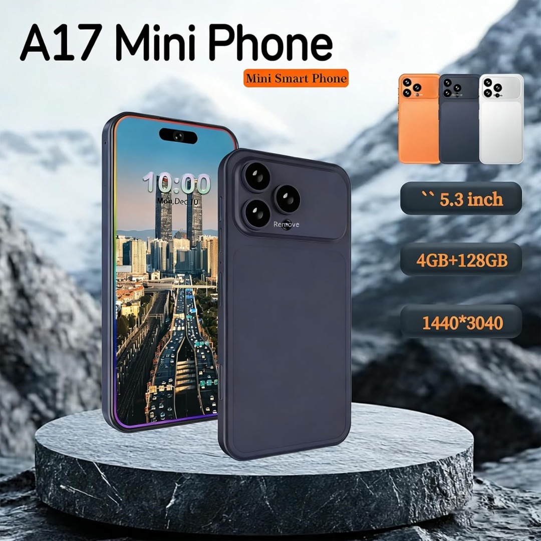 17 Mini Unlocked Phone,5.3in HD 4-128GB,5G Unlocked Phone,Android 14 Smartphone,5000mAh Battery-Dual SIM-Face High Quality - Image 7