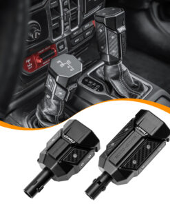 OMU Genesis Series Aluminum Alloy Gear Shif-t Knob  Automatic Transmission Shifter & Transfer Case Lever Handle Kit For Je Ep Wrangler JL Gladiator JT 2018-2024 Not Fit For Manual Transmission