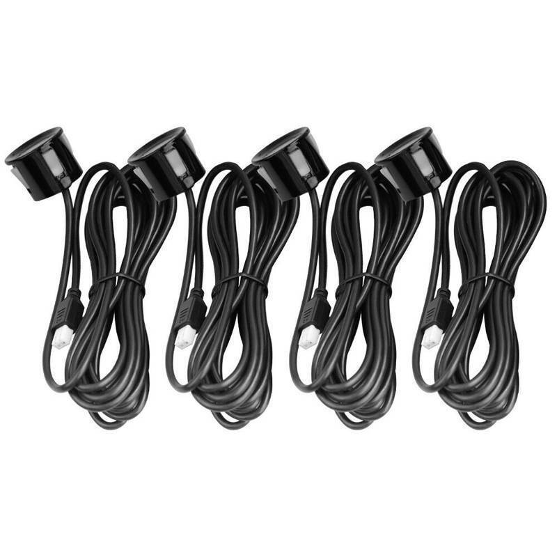 4-Sensor Parking Assist 12V PDC Reverse Parking Sensor Set With Audible Alarm & Drill, Black - Image 3