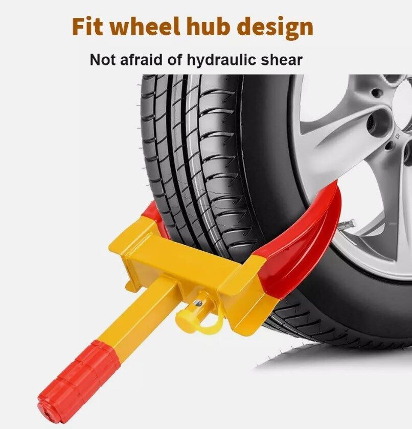 Heavy Duty Adjustable Wheel Lock Clamp 180mm-300mm Anti Theft Security Tire Lock With 2 Keys For Trailer RV Car SUV