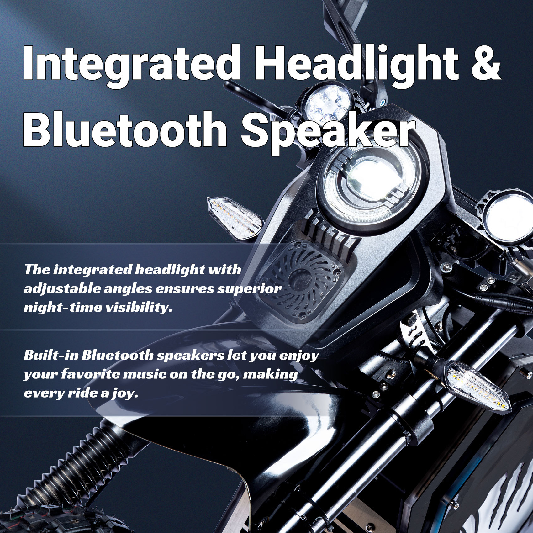 M10 Fashion New Design LED Lights Electric Motorcycle With 14 Inches Wheels - Image 8