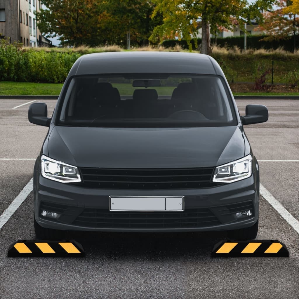 Reflective Parking Blocks, 2 pcs., 56x15x10 cm, Rubber - Image 4