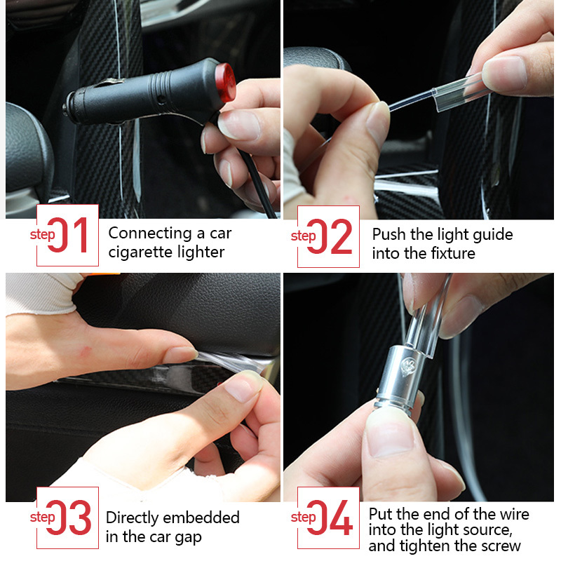 Car Fiber Optic Ambient Light Modified Car Interior Cool Light APP Rhythm Light - Image 6