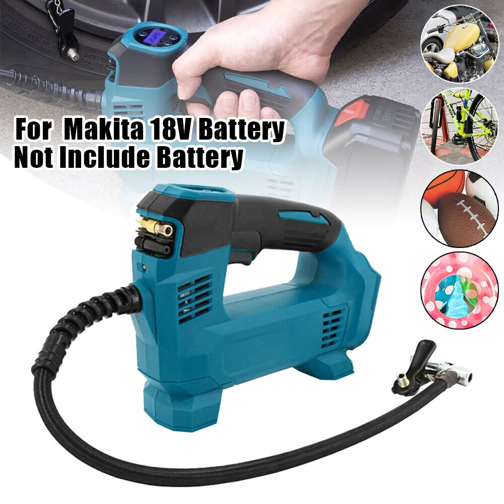 18V Cordless Portable Tire Inflator 830kPa Digital Electric Air Compressor Pump Body With Auto Stop And LED Light