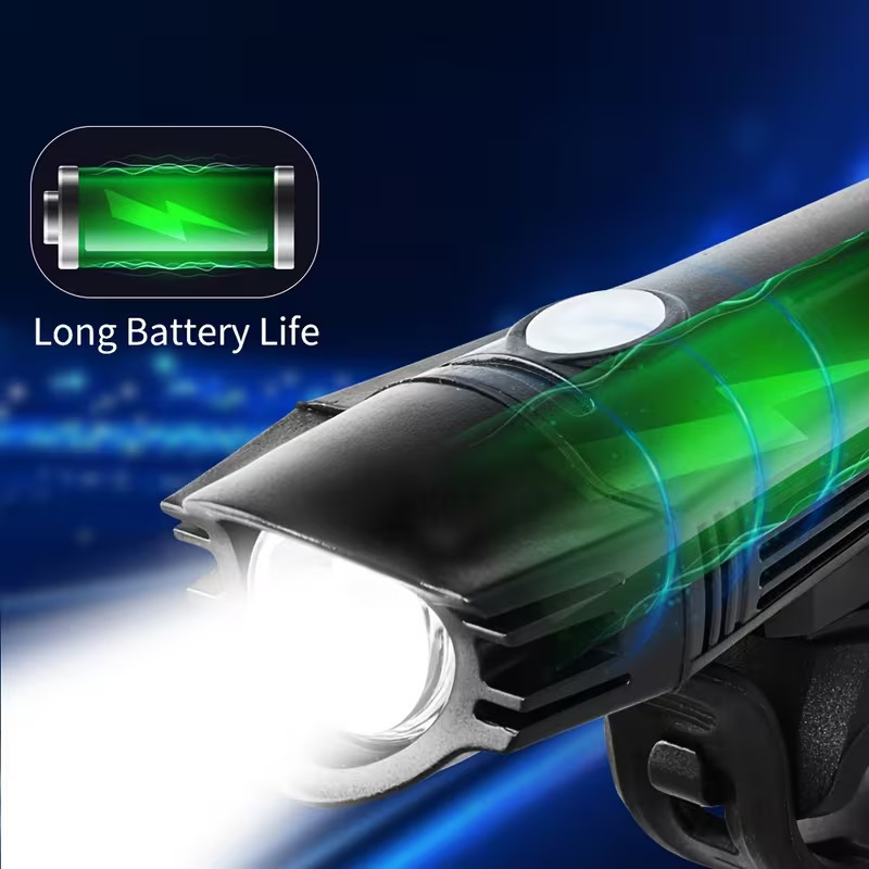 350 Lumens USB Rechargeable Bicycle Light Set 4 Modes Front Headlight And Rear Taillight 100m Beam Range - Image 4