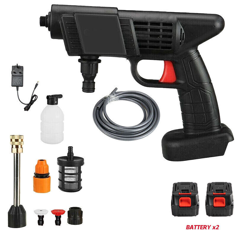 2 Akkus, Tragbarer, Kabelloser Auto-Hochdruckreiniger Mit Jet-Wasser-Waschpistole 1 - Image 9