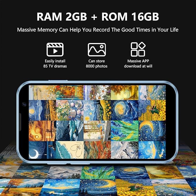 Mini Phone Unlocked World's Smallest 3.0in HD Touch Screen Mini Smartphone Android 8.1Compact Mobile Phone For Kids &Students Cell Phone Wih Quad-Core Dual SIM Face LD2GB-16GB - Image 8