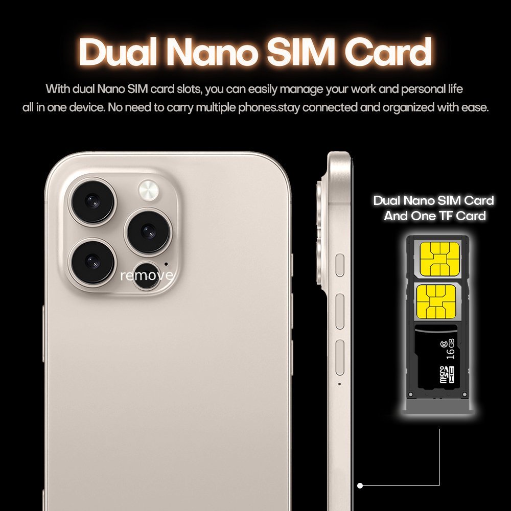 16 Pro Max Unlocked Phone 12GB 256GB Smartphone Android 14 Phone,6800mAh Battery 5G Dual SIM Dual Standby - Image 6