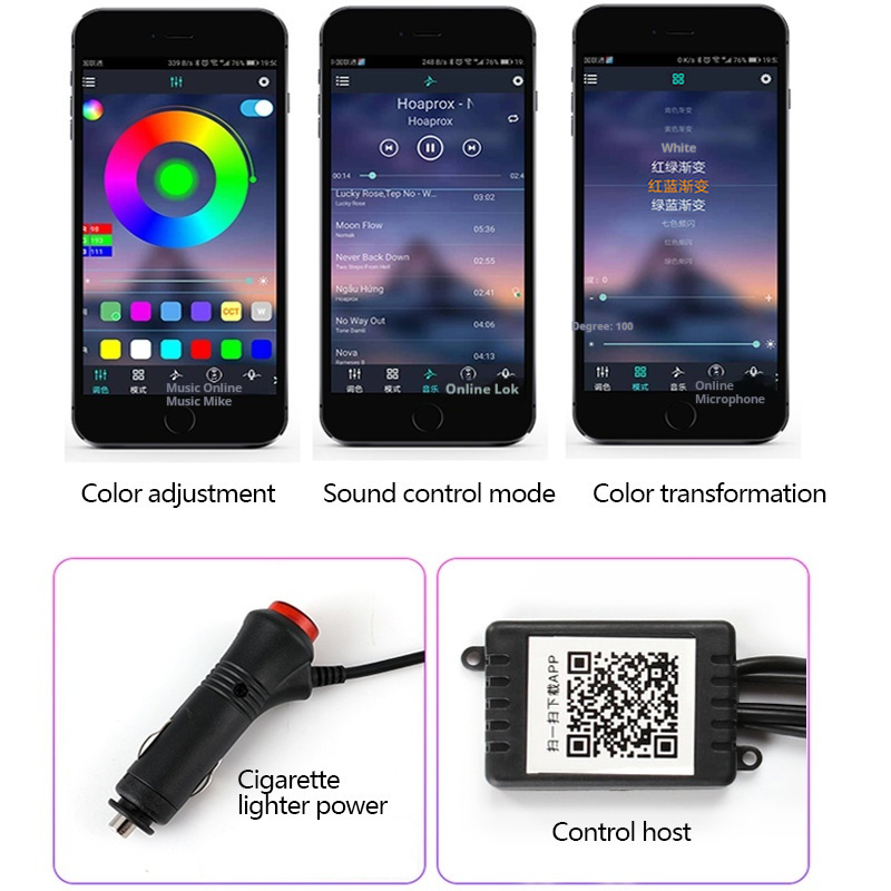 Car Fiber Optic Ambient Light Modified Car Interior Cool Light APP Rhythm Light - Image 8
