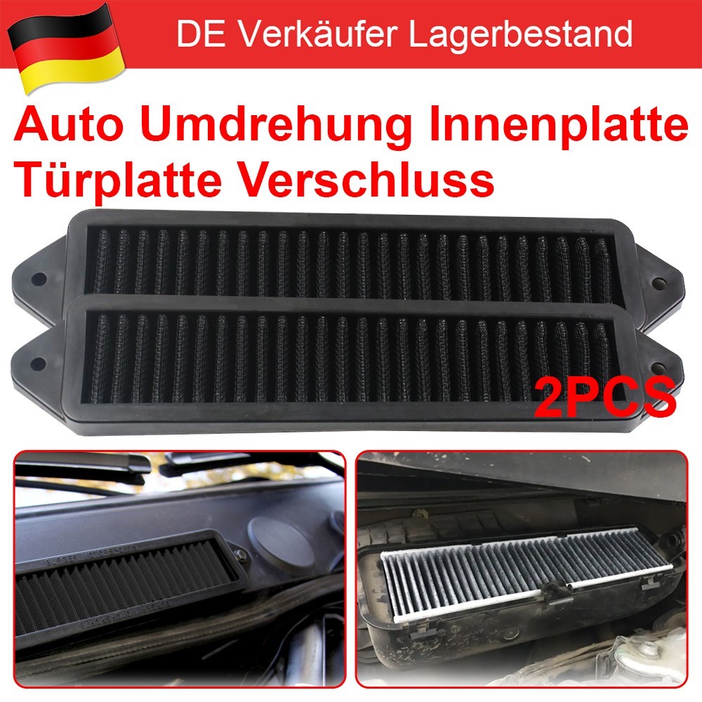 Low Profile Engine Bay Cowl Filter Set 2 Pcs HVAC Delete Cabin Filters For E81 E82 E87 E88 E90 E91 E92 E93 E84