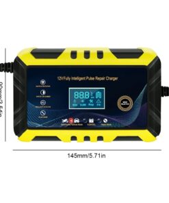 Alternative view of Car Battery Charger 12V 6A Pulse Repair LCD Display Smart Automatic Battery Charger GEL Lead-Acid Charger For Car Motorcycle