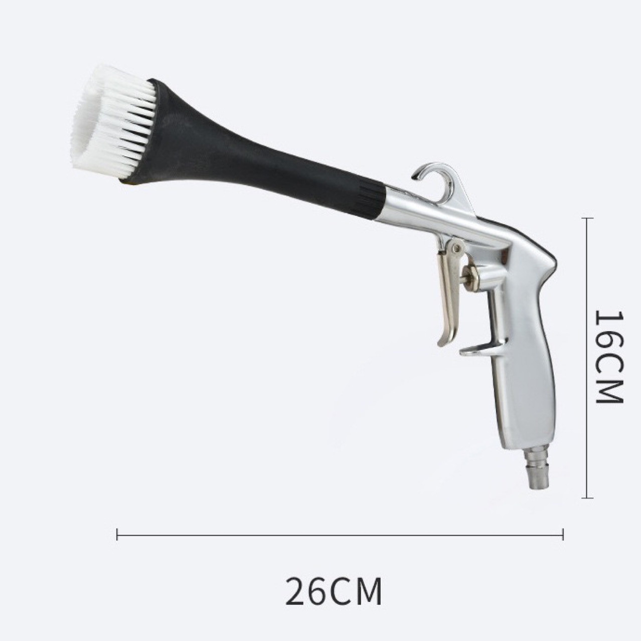 Pneumatic Air Vortex Car Interior Cleaning Tool High Pressure Dry Cleaning Gun With Trumpet And Brush Nozzles - Image 2