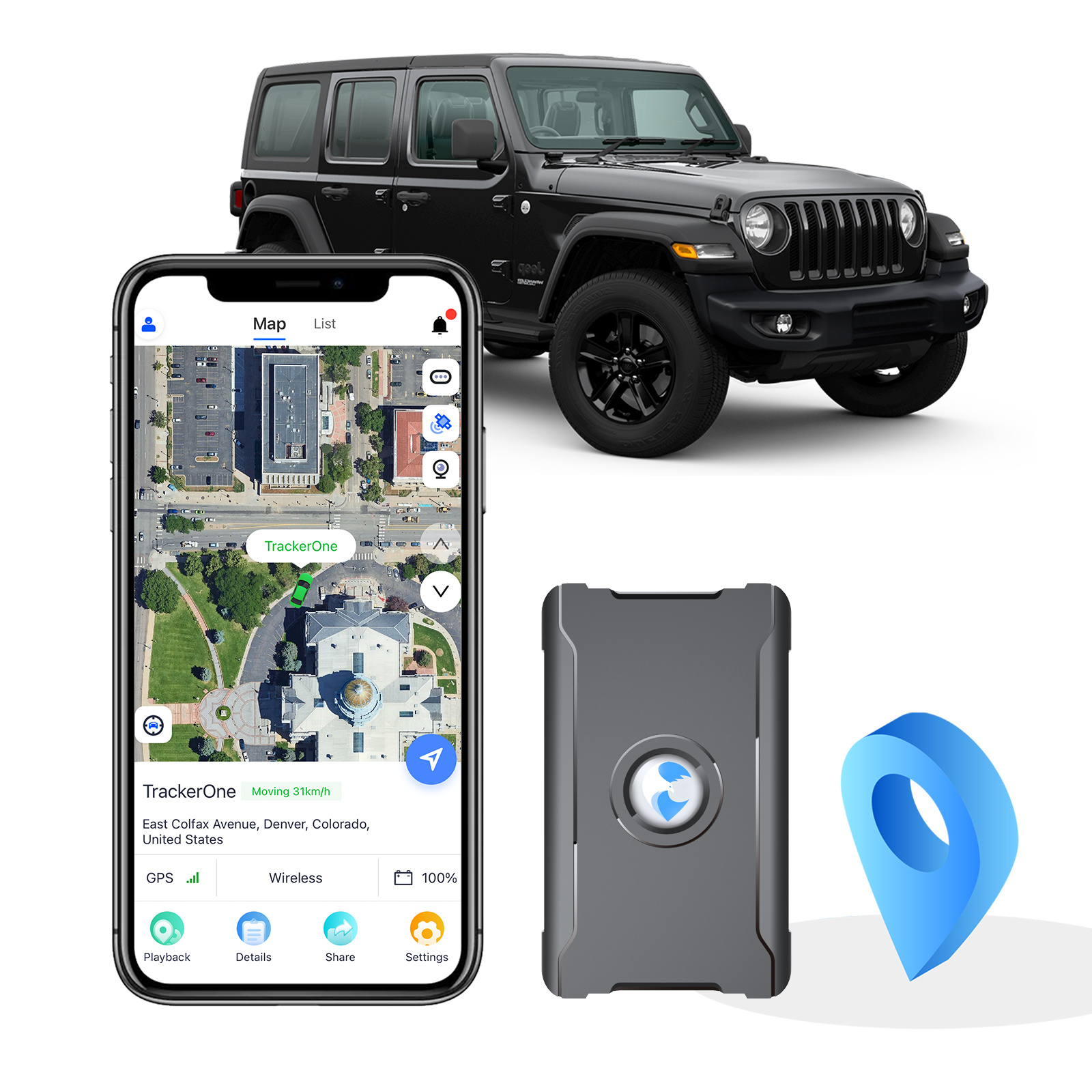 6000mAh Magnetic GPS Tracker For Vehicles Real Time Car Tracking Device With Geo Fence & Tamper Alarm