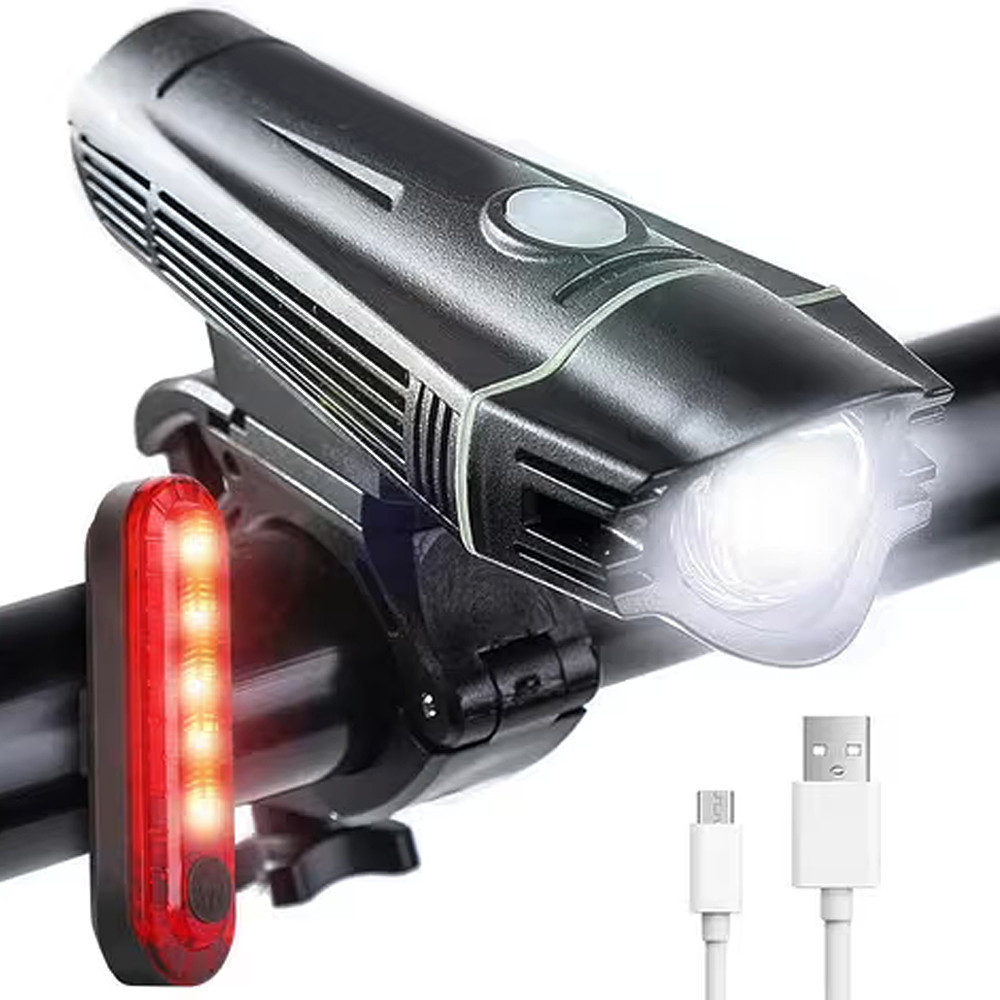 350 Lumens USB Rechargeable Bicycle Light Set 4 Modes Front Headlight And Rear Taillight 100m Beam Range - Image 6