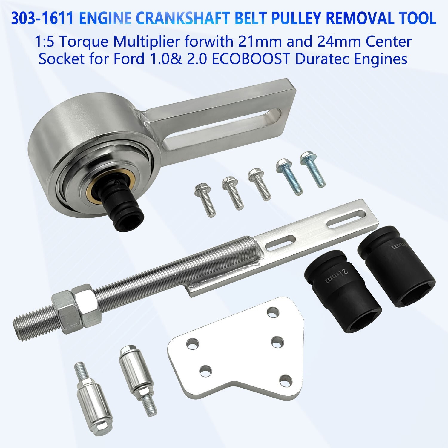 Engine Crankshaft Pulley Torque Multiplier Tool Kit 1500Nm Max Output - Image 4
