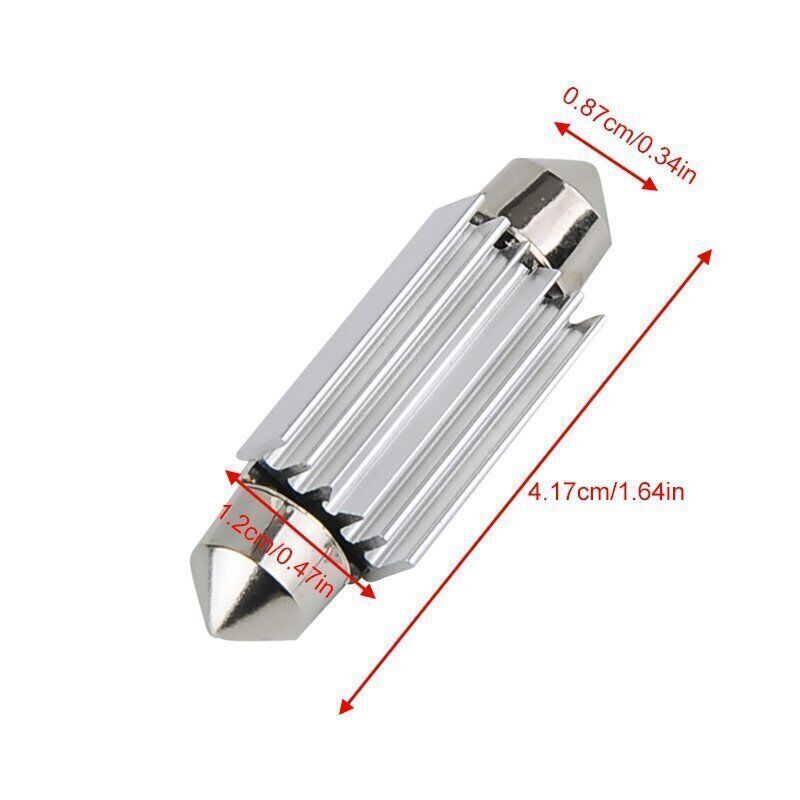10Pcs 41mm Festoon LED Light Bulbs 4 SMD 5050 Cold White 12V Car Interior Dome License Plate Lights - Image 7