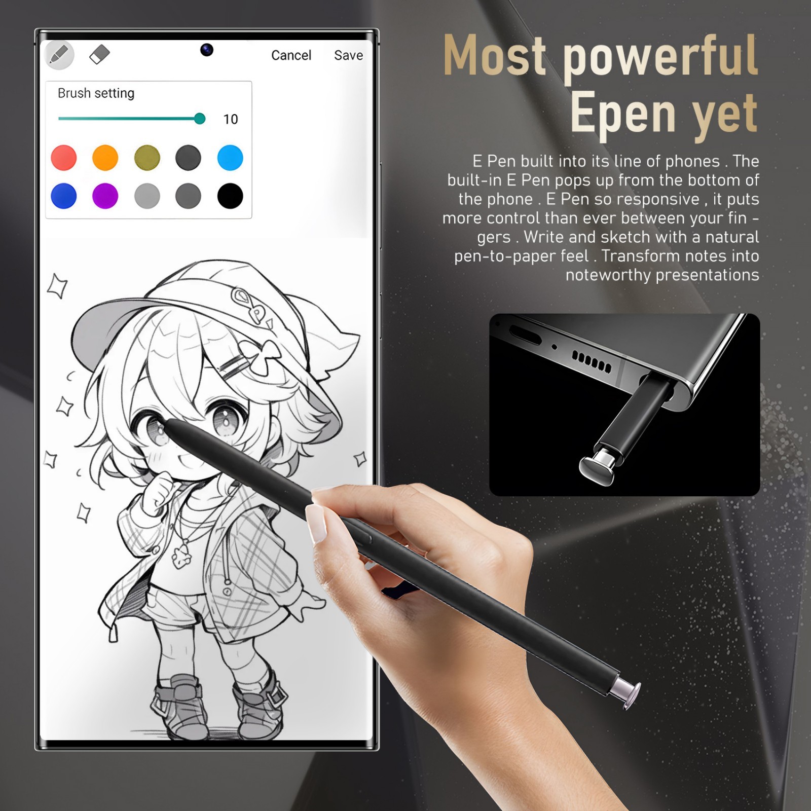 25 Ultra Cell Phone 5G Unlocked Phone 8GB 256GB Smartphone With Tool Pen 6 .9 HD Android 14 Cell Phone Dual SIM - Image 10