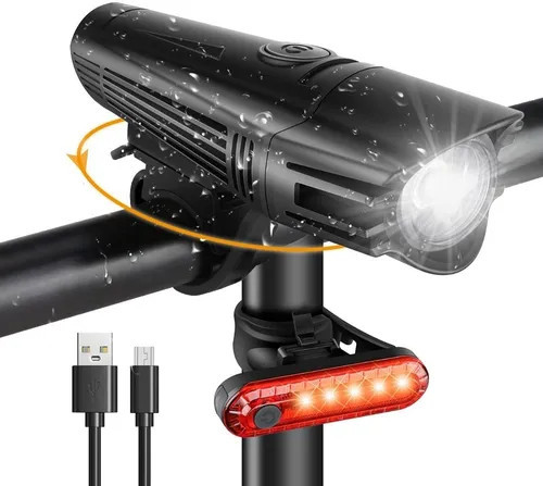 350 Lumens USB Rechargeable Bicycle Light Set 4 Modes Front Headlight And Rear Taillight 100m Beam Range - Image 5