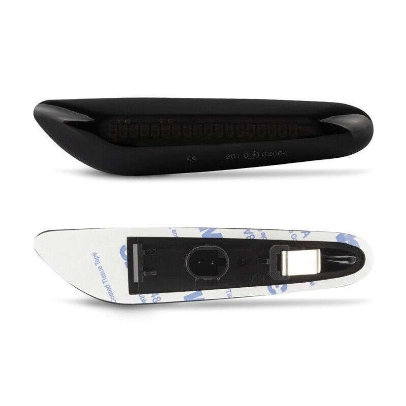 2Pcs Black Smoked Lens LED Side Indicator Marker Lights Dynamic Sequential Turn Signal 12V - Image 6