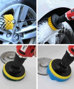 Drill Brush Set 28 Pieces Multicolor and   Car Cleaning Brush Set