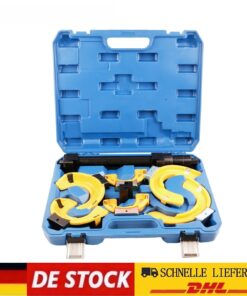 Universal MacPherson Coil Spring Compressor Set 1050kg Capacity With 3 Pairs Interchangeable Jaws And Protective Covers