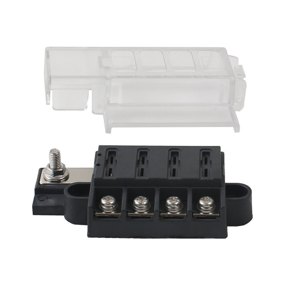 4 Way Blade Fuse Box 12V 24V 32V Max Circuit Fuse Block With Cover For Car RV Boat - Image 9