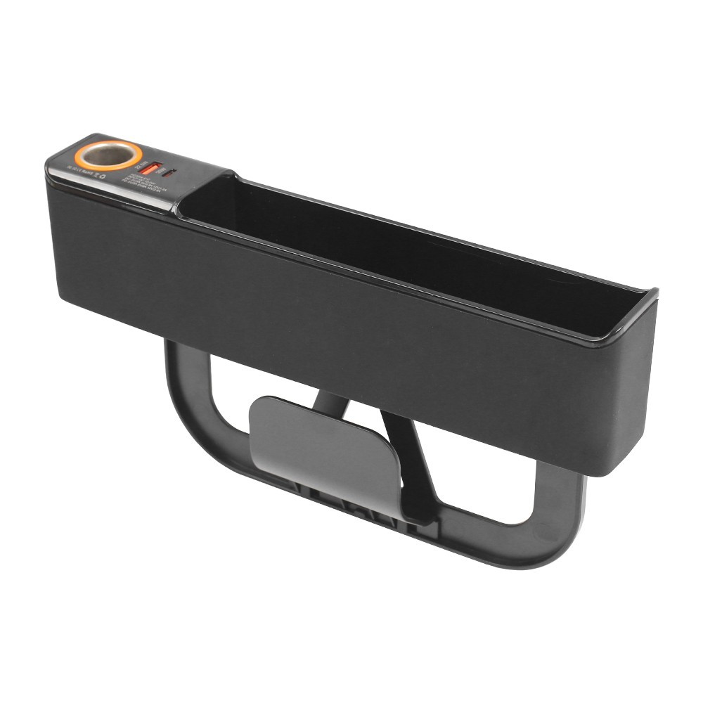 Car Seat Gap Filler Pocket Storage Box Organizer With Dual Charging Cable For Phone Keys Wallet - Image 5