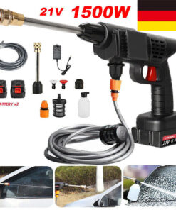 2 Akkus, Tragbarer, Kabelloser Auto-Hochdruckreiniger Mit Jet-Wasser-Waschpistole 1