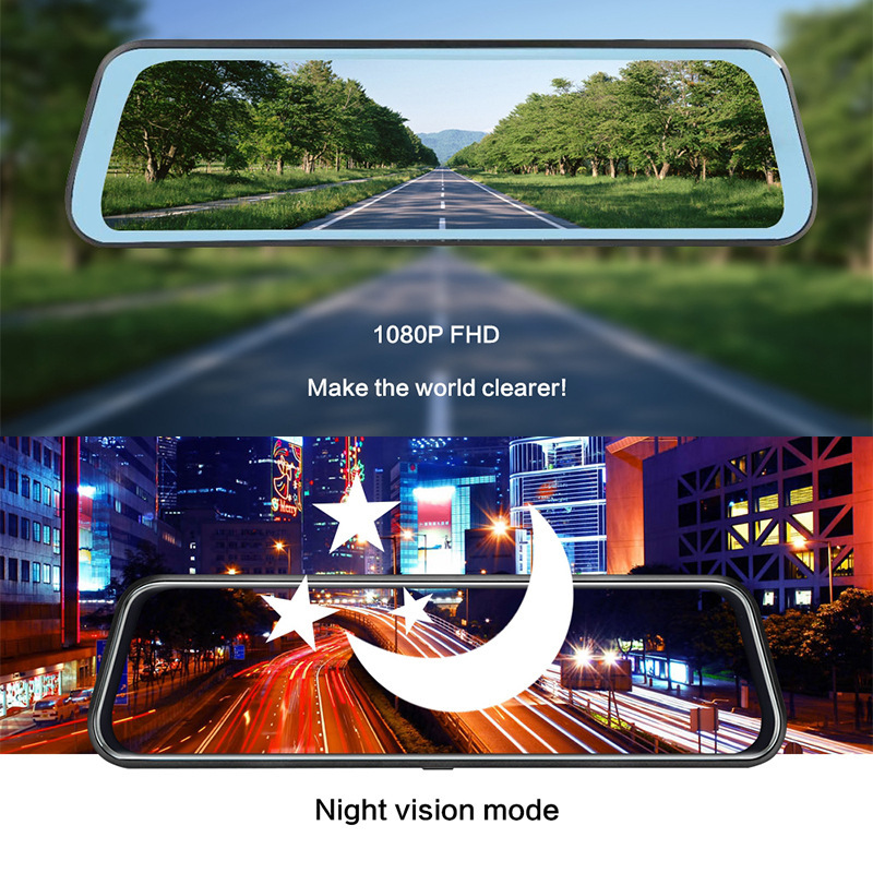Front and Rear Dual Recording Rear View Mirror Dash Cam - Image 7