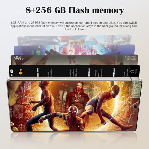 C25 Ultra Unlocked Phone,5G Smartphone 8GB 256GB 7.3-inch Android 14 Cell Phone 6800mAh Large Battery Dual SIM Face GPS - Image 2