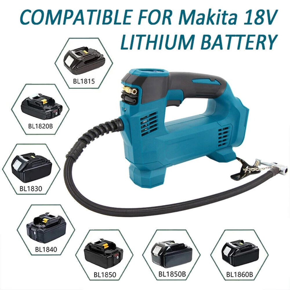 18V Cordless Portable Tire Inflator 830kPa Digital Electric Air Compressor Pump Body With Auto Stop And LED Light - Image 2