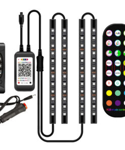Alternative view of Styling Decorative Lamp LED Car Interior Light Waterproof Ambient Lamp Of Wireless Remote Music Control Car RGB Strip Lights