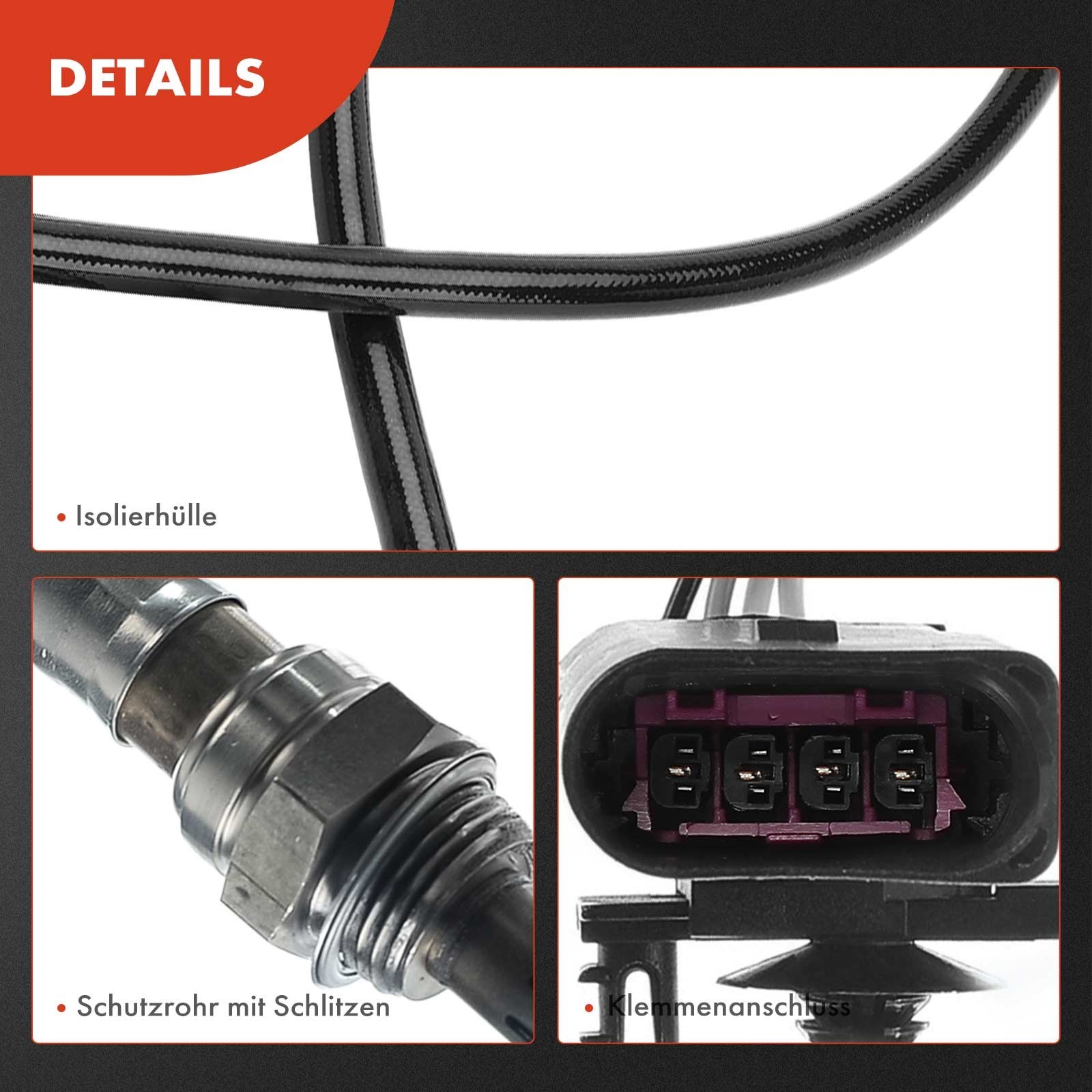 Lambda Sensor, Control Sensor, Upstream Of Catalytic Converter, 4-Pin, Approx. 500 Mm, M18, For 1.2L Gasoline Engines - Image 6