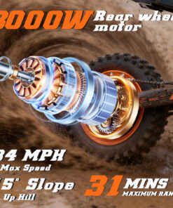 Alternative view of Y66 Iron Frame 3000W Electric Motorcycle With 20 Mph Off-road Model