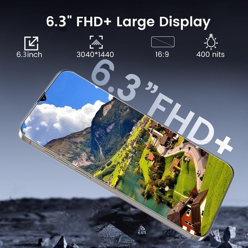 24 Unlocked Phone Smartphone 4inch 128GB Android14.0 6.3inch 6800mAh 5G - Image 3