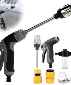 High Pressure Car Wash Spray Gun Wand With Foam Cannon Set Aluminum Alloy Auto Cleaning Nozzle 6-10m Range