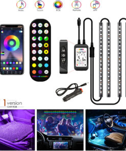 Styling Decorative Lamp LED Car Interior Light Waterproof Ambient Lamp Of Wireless Remote Music Control Car RGB Strip Lights