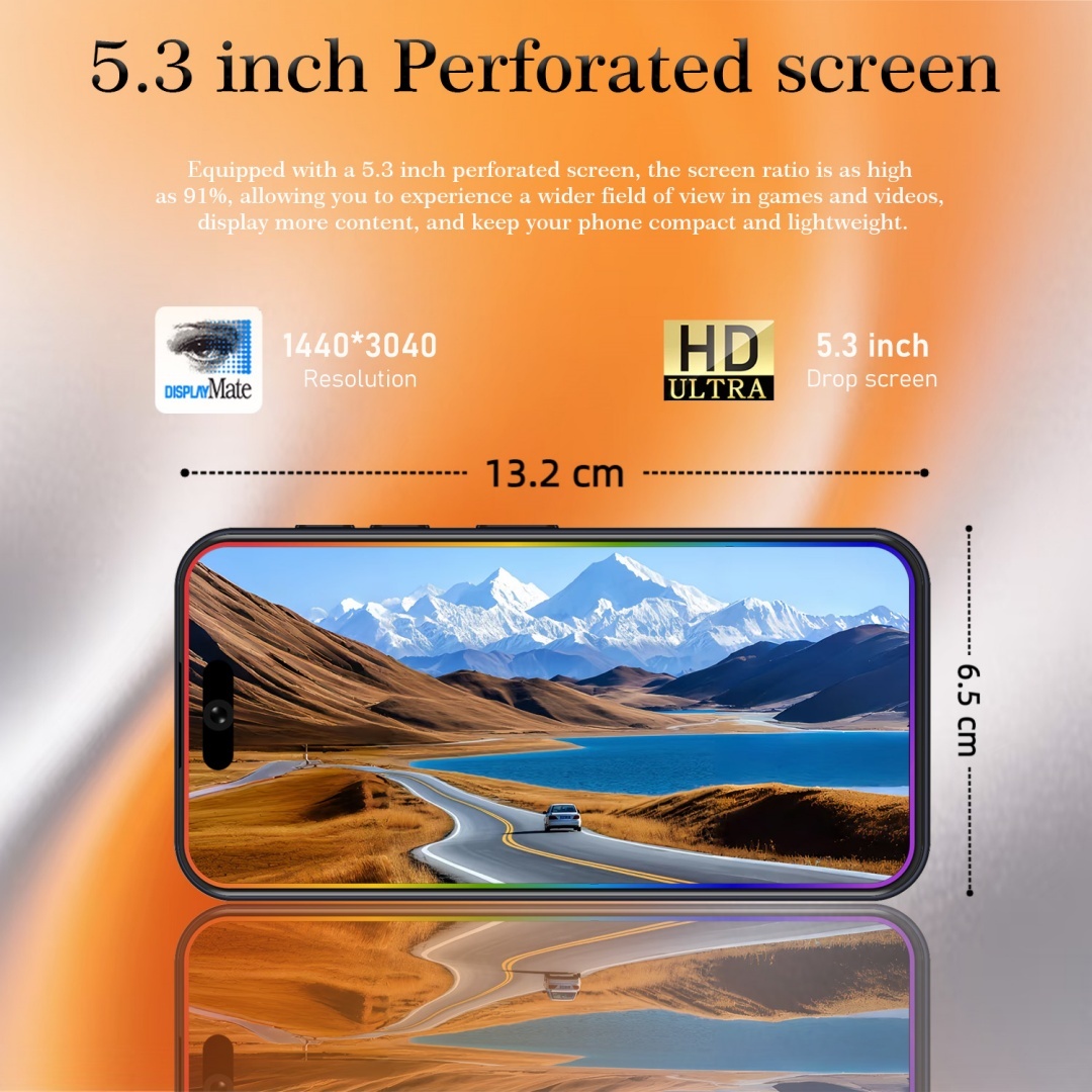 17 Mini Unlocked Phone,5.3in HD 4-128GB,5G Unlocked Phone,Android 14 Smartphone,5000mAh Battery-Dual SIM-Face High Quality - Image 6