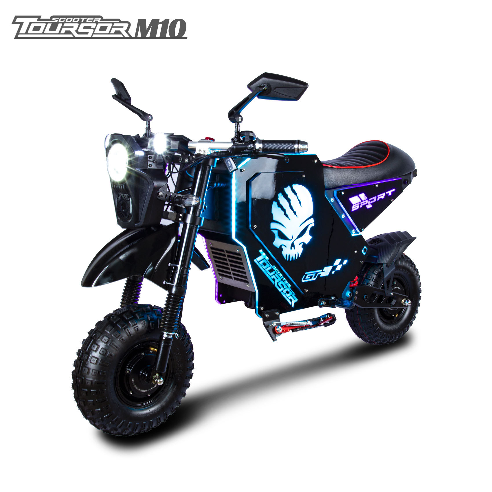 M10 Fashion New Design LED Lights Electric Motorcycle With 14 Inches Wheels