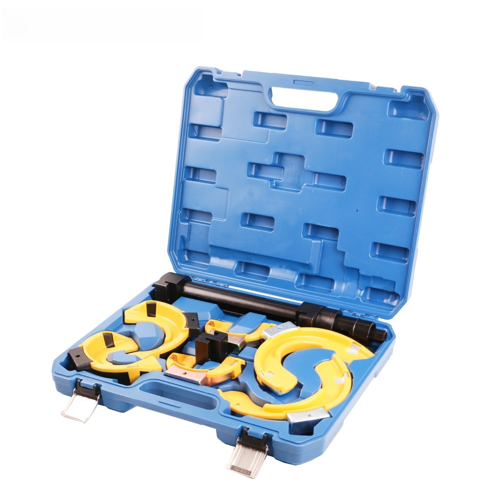 Universal MacPherson Coil Spring Compressor Set 1050kg Capacity With 3 Pairs Interchangeable Jaws And Protective Covers - Image 5