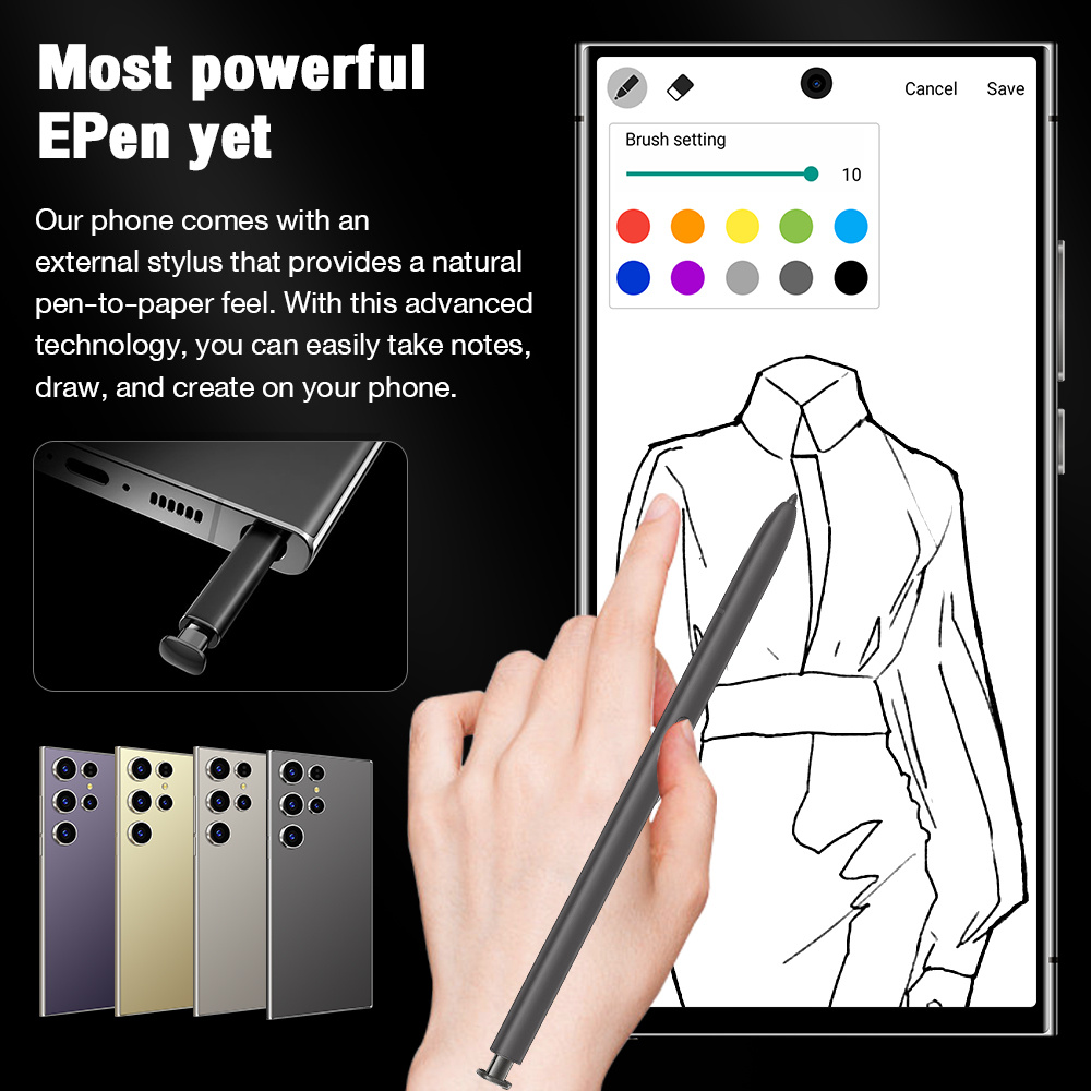25 Ultra Cell Phones 5G 512GB Unlocked Phones Smartphonewith Tool Pen - Image 8