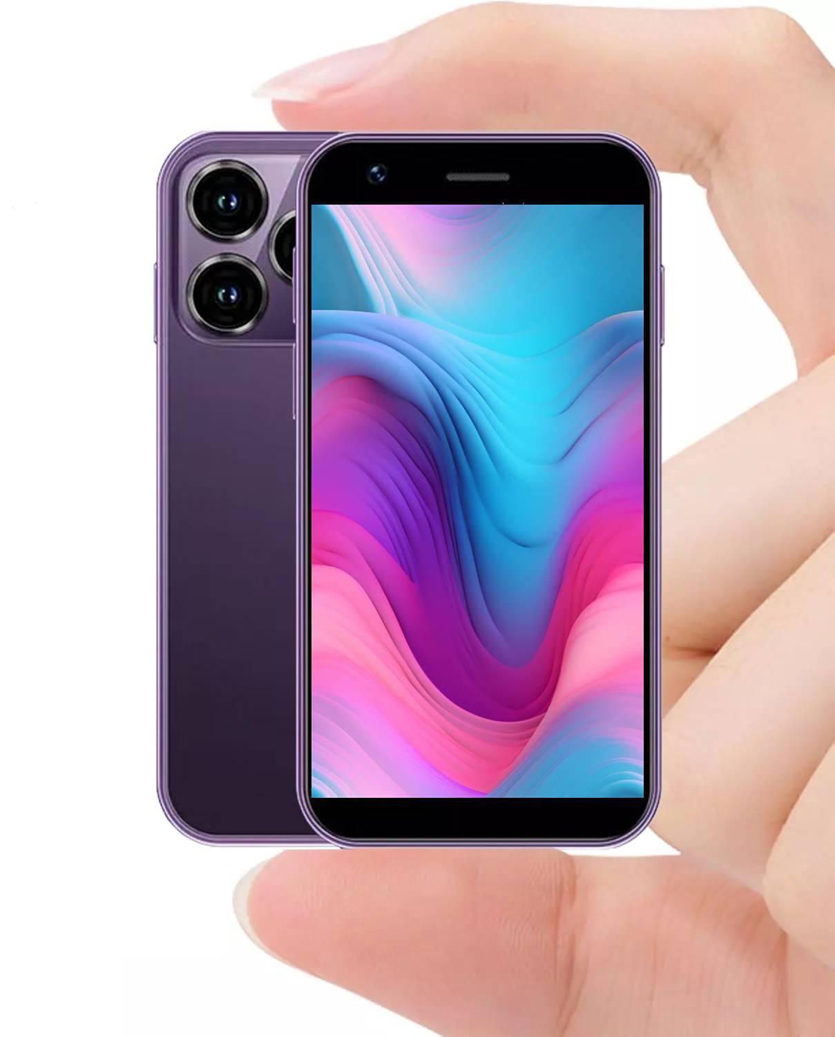 Mini Phone Unlocked World's Smallest 3.0in HD Touch Screen Mini Smartphone Android 8.1Compact Mobile Phone For Kids &Students Cell Phone Wih Quad-Core Dual SIM Face LD2GB-16GB - Image 4